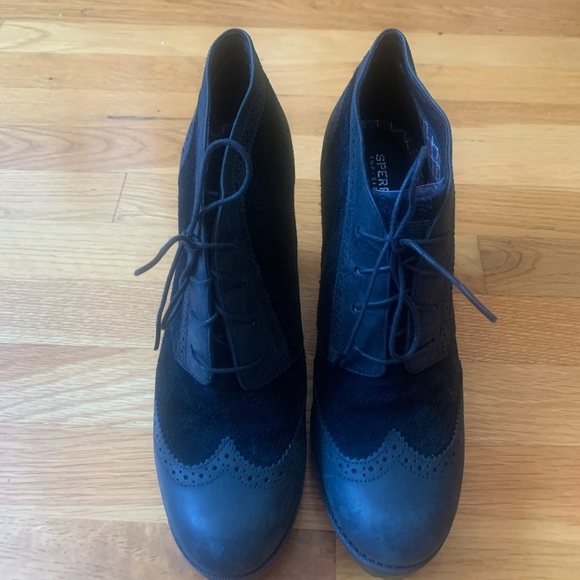 Sperry Top-Sider Emory Bootie - Blk Suede/Lthr 11M - Picture 3 of 10